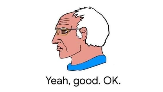 This meme features a simple, cartoon-style drawing of a person with a blank expression, often referred to as "Grumpy Cat's" creator, but in this case, it's a character from the "Simpsons" series, Professor Frink. The text "Yeah, good. OK." is written in a straightforward, unenthusiastic tone, implying a lack of excitement or interest in something. The image is likely used to express a sense of boredom or apathy in response to a situation or event.